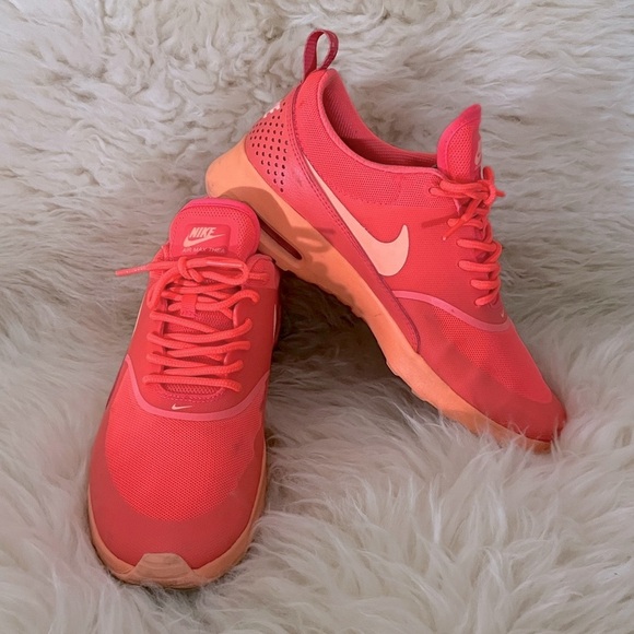 Nike Air Max Thea Orange Mid Casual Running Comfort Shoes - Picture 1 of 9